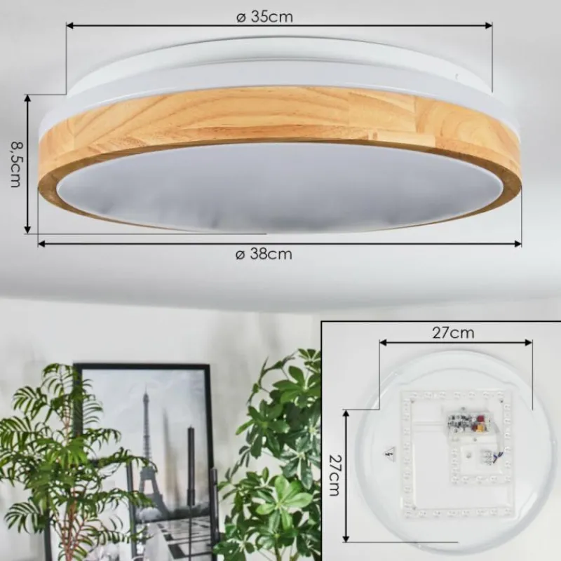 Luminaires Scandinaves-hofstein Sofo Plafonnier LED Blanc, 1 lumière, Télécommandes