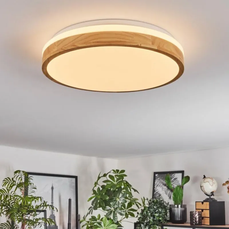 Luminaires Scandinaves-hofstein Sofo Plafonnier LED Blanc, 1 lumière, Télécommandes