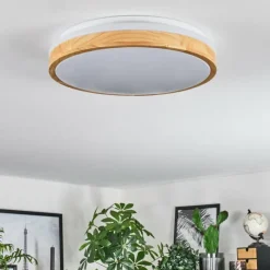 Luminaires Scandinaves-hofstein Sofo Plafonnier LED Blanc, 1 lumière, Télécommandes