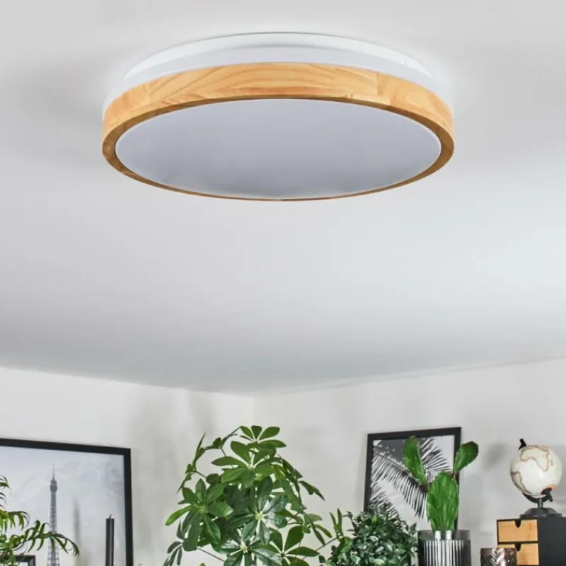 Luminaires Scandinaves-hofstein Sofo Plafonnier LED Blanc, 1 lumière, Télécommandes