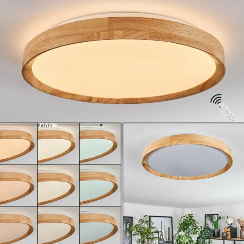 Luminaires Scandinaves-hofstein Sofo Plafonnier LED Blanc, 1 lumière, Télécommandes