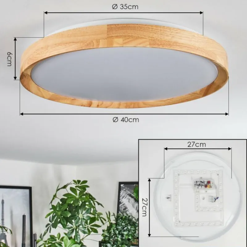Luminaires Scandinaves-hofstein Sofo Plafonnier LED Blanc, 1 lumière, Télécommandes