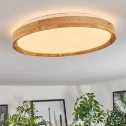 Luminaires Scandinaves-hofstein Sofo Plafonnier LED Blanc, 1 lumière, Télécommandes