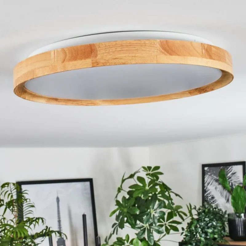 Luminaires Scandinaves-hofstein Sofo Plafonnier LED Blanc, 1 lumière, Télécommandes