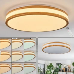 Luminaires Scandinaves-hofstein Sofo Plafonnier LED Blanc, 1 lumière, Télécommandes