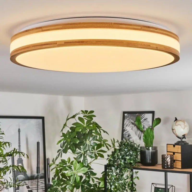 Luminaires Scandinaves-hofstein Sofo Plafonnier LED Blanc, 1 lumière, Télécommandes