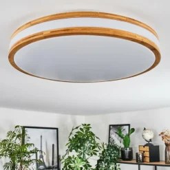 Luminaires Scandinaves-hofstein Sofo Plafonnier LED Blanc, 1 lumière, Télécommandes