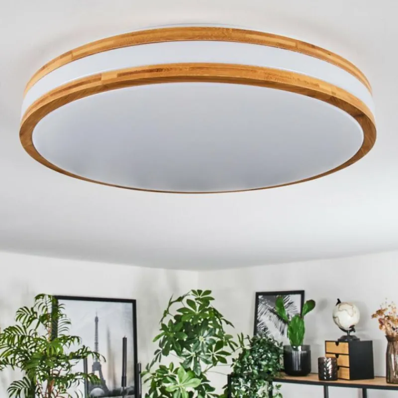 Luminaires Scandinaves-hofstein Sofo Plafonnier LED Blanc, 1 lumière, Télécommandes