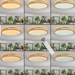 Luminaires Scandinaves-hofstein Sofo Plafonnier LED Blanc, 1 lumière, Télécommandes