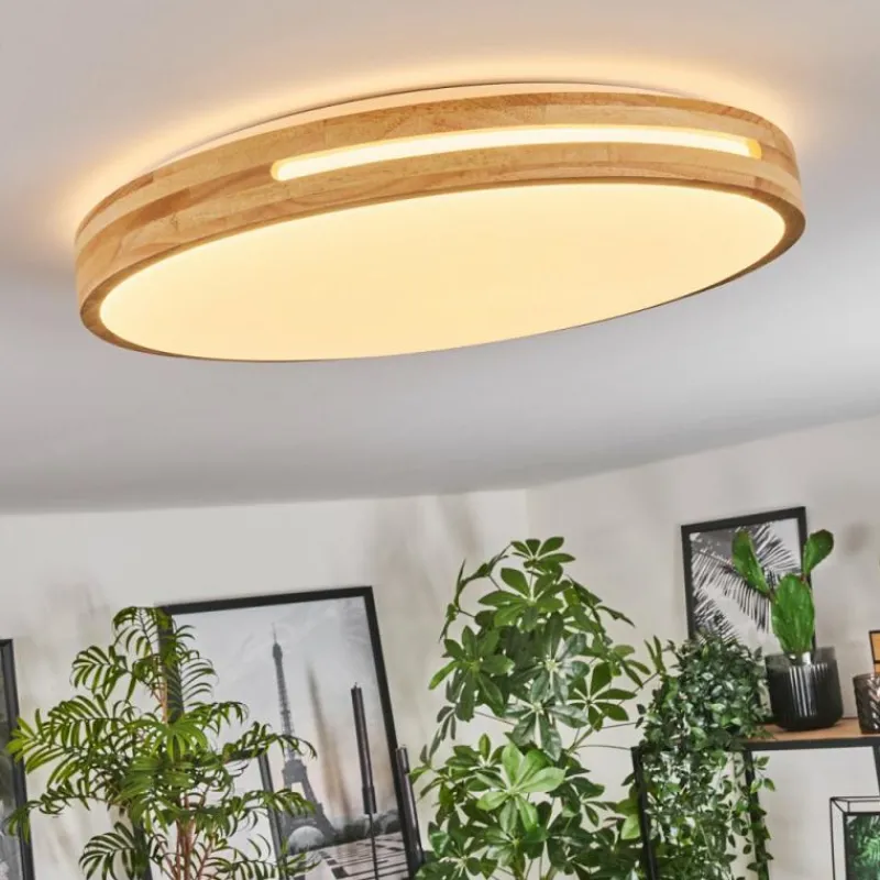 Luminaires Scandinaves-hofstein Sofo Plafonnier LED Blanc, 1 lumière, Télécommandes