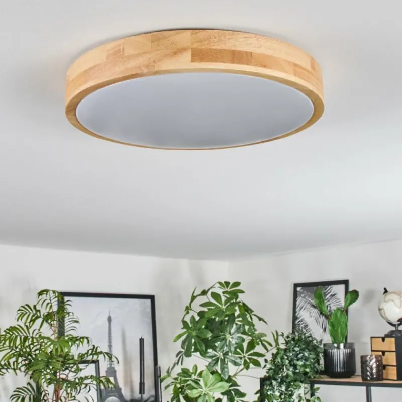 Luminaires Scandinaves-hofstein Sofo Plafonnier LED Blanc, 1 lumière, Télécommandes