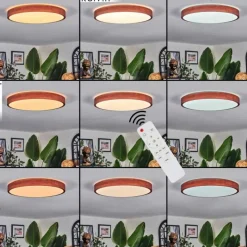 Luminaires Scandinaves-hofstein Sofo Plafonnier LED Écru, 1 lumière, Télécommandes