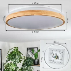 Luminaires Scandinaves-hofstein Sofo Plafonnier, Panel LED Blanc, 1 lumière, Télécommandes