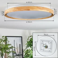 Luminaires Scandinaves-hofstein Sofo Plafonnier, Panel LED Blanc, 1 lumière, Télécommandes