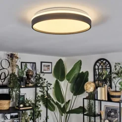 hofstein Sofo Plafonnier, Panel LED Blanc, 1 lumière, Télécommandes