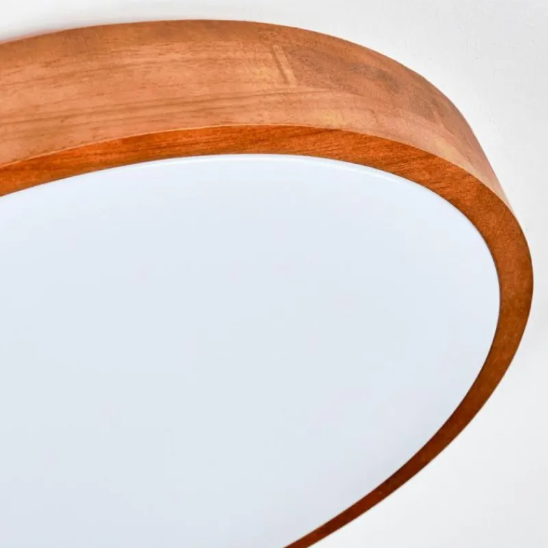 Lampes En Bois-hofstein Sofo Plafonnier, Panel LED Blanc, 1 lumière, Télécommandes