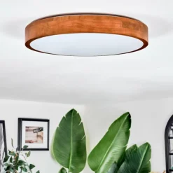 Lampes En Bois-hofstein Sofo Plafonnier, Panel LED Blanc, 1 lumière, Télécommandes