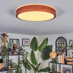 Lampes En Bois-hofstein Sofo Plafonnier, Panel LED Blanc, 1 lumière, Télécommandes