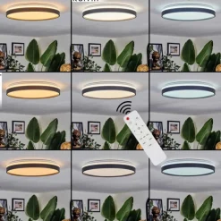 hofstein Sofo Plafonnier, Panel LED Blanc, 1 lumière, Télécommandes