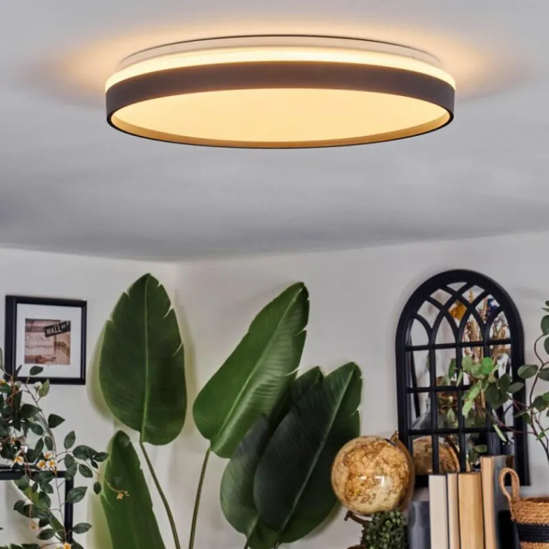 hofstein Sofo Plafonnier, Panel LED Blanc, 1 lumière, Télécommandes