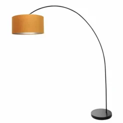 Lampes En Tissu-Luminaires Steinhauer Solva Lampadaire Noir, 1 lumière