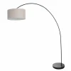 Lampes En Tissu-Luminaires Steinhauer Solva Lampadaire Noir, 1 lumière