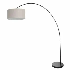 Lampes En Tissu-Luminaires Steinhauer Solva Lampadaire Noir, 1 lumière