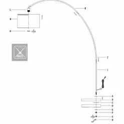 Lampes En Tissu-Luminaires Steinhauer Solva Lampadaire Noir, 1 lumière