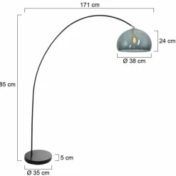 Luminaires Steinhauer Solva Lampadaire Noir, 1 lumière* Lampadaires Et Lampes Sur Pied