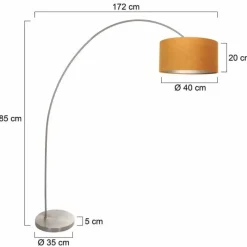 Lampes En Tissu-Luminaires Steinhauer Solva Lampadaire Acier brossé, 1 lumière