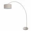 Lampes En Tissu-Luminaires Steinhauer Solva Lampadaire Acier brossé, 1 lumière