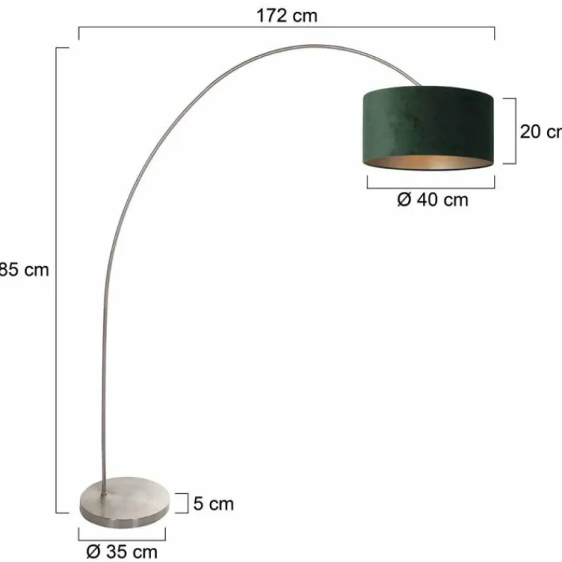 Lampes En Tissu-Luminaires Steinhauer Solva Lampadaire Acier brossé, 1 lumière