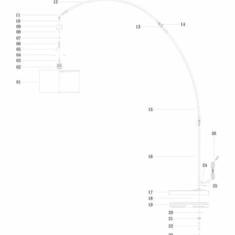 Lampes En Tissu-Luminaires Steinhauer Solva Lampadaire Acier brossé, 1 lumière