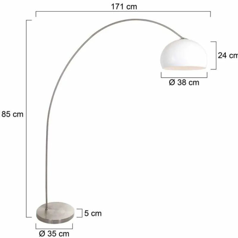 Luminaires Steinhauer Solva Lampadaire Acier brossé, 1 lumière* Lampadaires Et Lampes Sur Pied