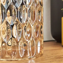 hofstein Sonhim Lampe à poser Ambre, Noir, 1 lumière