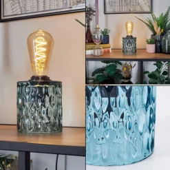 hofstein Sonhim Lampe à poser Bleu, Noir, 1 lumière