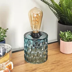 hofstein Sonhim Lampe à poser Bleu, Noir, 1 lumière