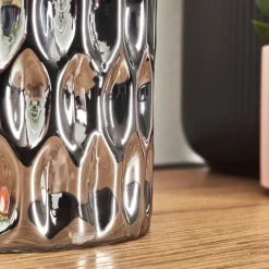 hofstein Sonhim Lampe à poser Chrome, Fumée, Noir, 1 lumière