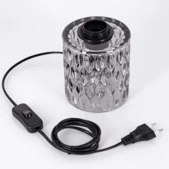 hofstein Sonhim Lampe à poser Fumée, Noir, 1 lumière