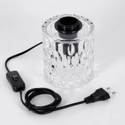 hofstein Sonhim Lampe à poser Noir, Transparent, 1 lumière