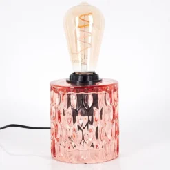 hofstein Sonhim Lampe à poser Rose, Noir, 1 lumière