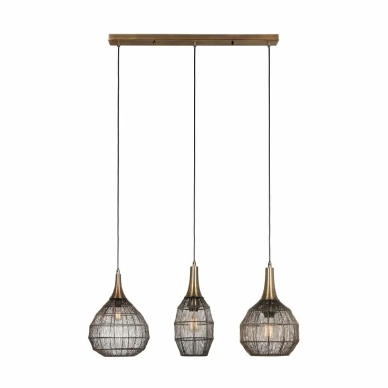 Luminaires Trio SORAYA Suspension Vieux laiton, 3 lumières* Suspensions