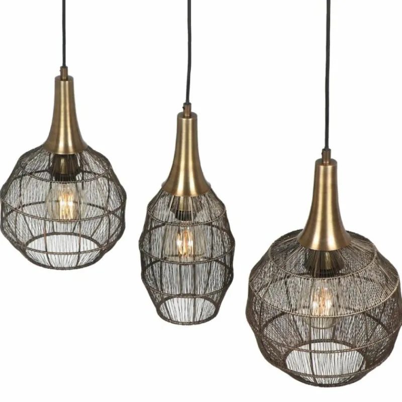 Luminaires Trio SORAYA Suspension Vieux laiton, 3 lumières* Suspensions