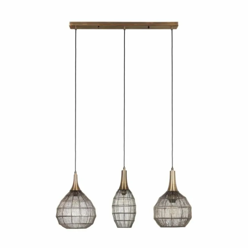 Luminaires Trio SORAYA Suspension Vieux laiton, 3 lumières* Suspensions