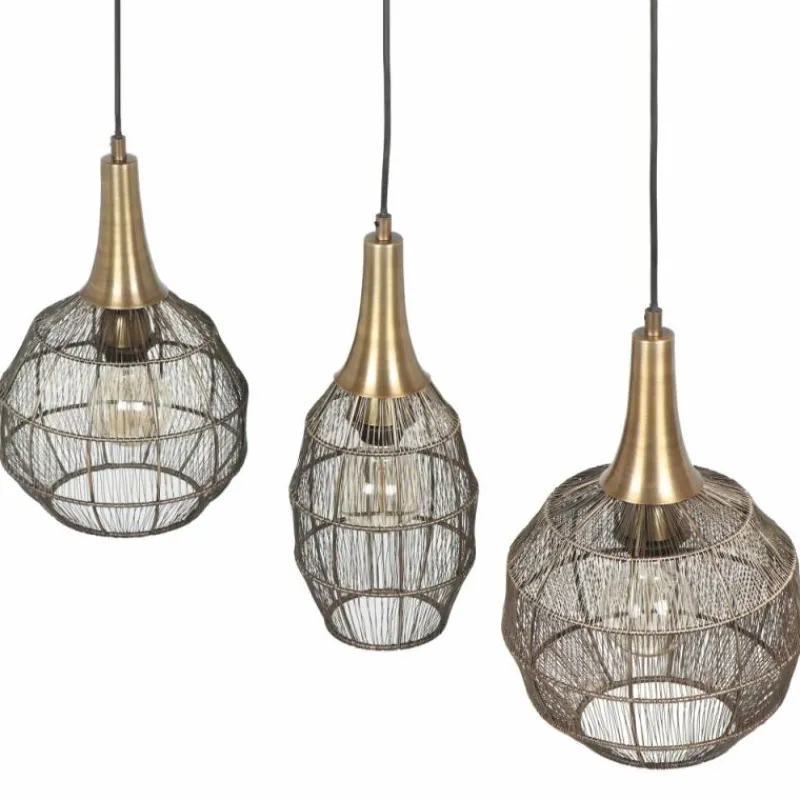 Luminaires Trio SORAYA Suspension Vieux laiton, 3 lumières* Suspensions
