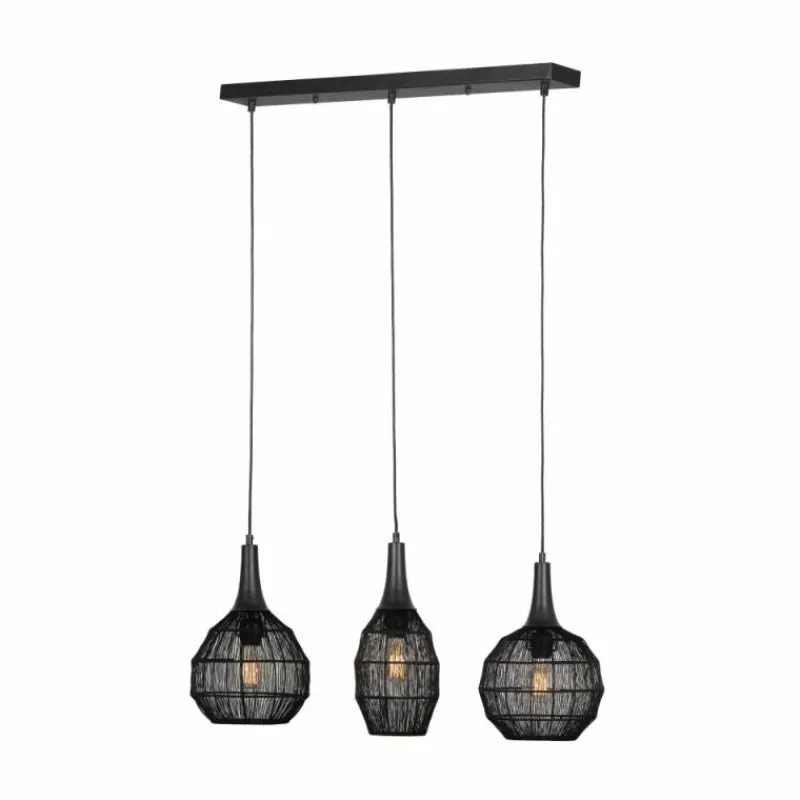 Luminaires Trio SORAYA Suspension Noir, 3 lumières* Suspensions