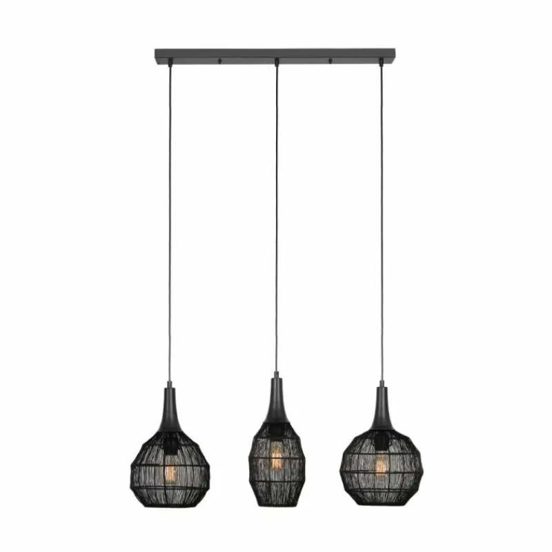 Luminaires Trio SORAYA Suspension Noir, 3 lumières* Suspensions