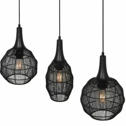 Luminaires Trio SORAYA Suspension Noir, 3 lumières* Suspensions