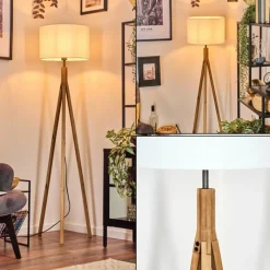 Lampes En Tissu-hofstein Soungou Lampadaire Écru, 1 lumière