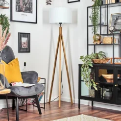 Lampes En Tissu-hofstein Soungou Lampadaire Écru, 1 lumière